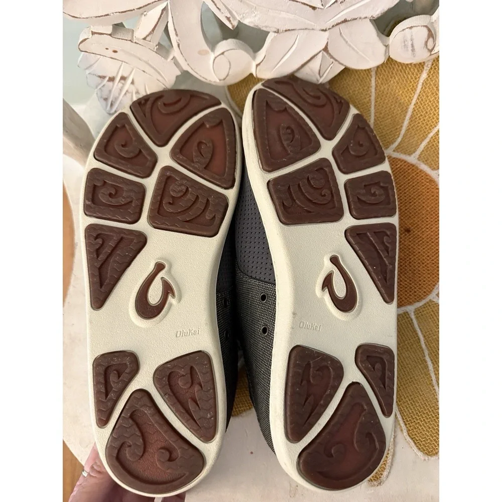 OLUKAI Nohea Moku Charcoal/Clay Casual Shoes Mens Size US 10.5 (new price $120)